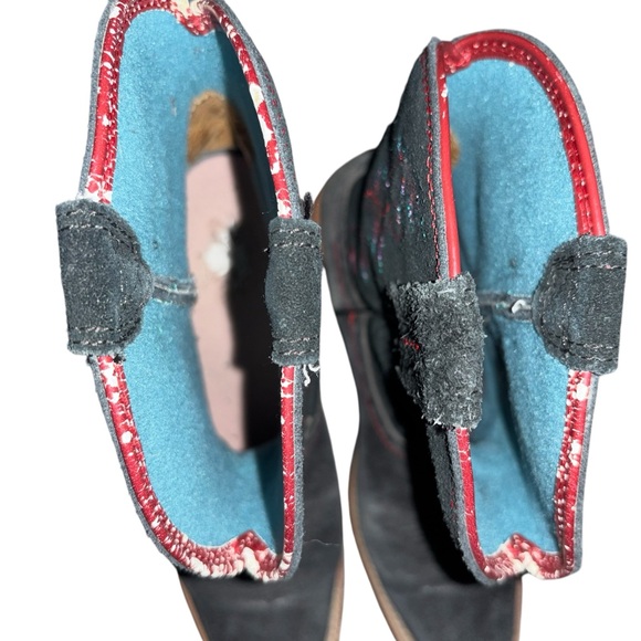 ARIAT Fatbaby Sz 8B Boots Womens Cowgirl Black Embroidered Rodeo Square Toe - Picture 8 of 8